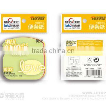 3*3 Inch Shaped Sticky Notes Sticky Note Pad for 3 Layer 6102 photo-4