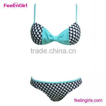 Classic Dot Pattern Retro Push-up Bikini