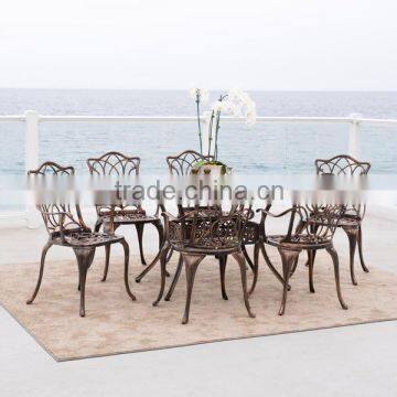 Garden furniture Outdoor Metal Aluminum Dining Table Chair