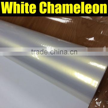 white pearl chameleon sticker for car wrapping with size:1.52*20m/roll