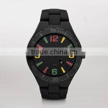 Cool quartz sport watch custom watch stainless steel case back watch