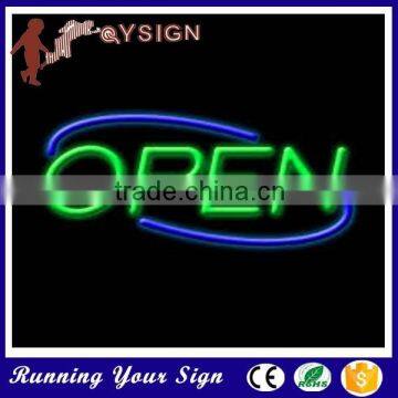 2015Hot sale shop outside elliptical LED open neon signs