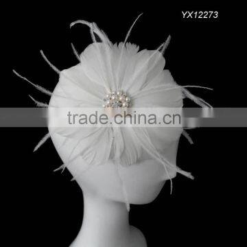 Feather bridal headpiece