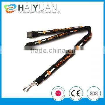 cheap hot-salling 100% polyester tubular lanyard with custom logo