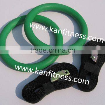 Green Gym ring/crossfit gym ring/wooden gym ring