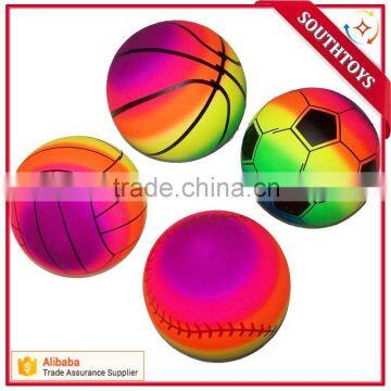 Phthalate Free PVC Inflatable 6" Rainbow Basketball Football Groundball Rugby Toy Sports Balls photo-2