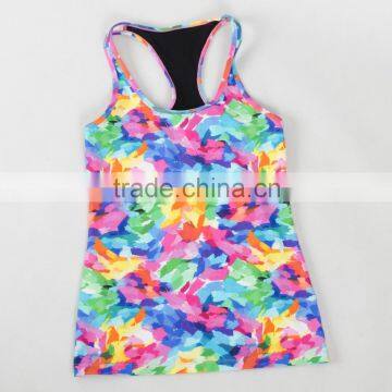 (Trade Assurance/OEM/ODM ) AU market Stylish digital printed cotton Women Sexy Casual Top tank