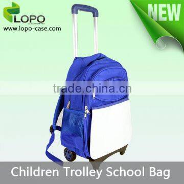 2016 Popular Children DIY trolley school bag with wheel for sublimation