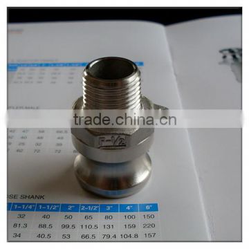 Quick coupling-1/2 Type F, Stainless Steel 316, Homebrew Fitting, 1/2" male BSP