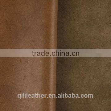 QILI 2014 100% pure pu synthetic leather with woven fabric for shoes