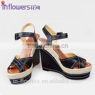 summer fashion design wedge heel lady sandals