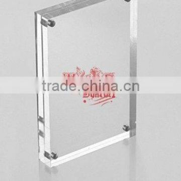 Customize acrylic photo frame with menu holder pmma magnetic photo frame