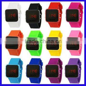 Colorful fashion super thin touch led silicone watch