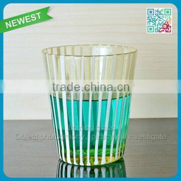 Hot sale colored whisky glass wholesale support OEM glass cup