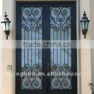 Top-selling wrought iron decoration entrance doors