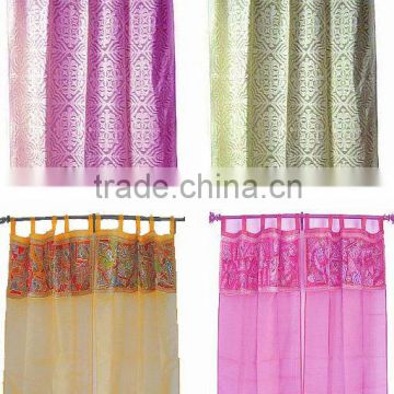 Organza Fabric Embroidered Window Curtain