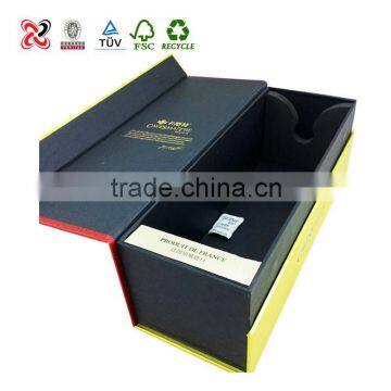 Customized Clear Wine Glass Bottles Packing Box For Gift