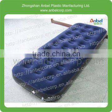Anbel flocked PVC single size luxury inflatable mattress airbed