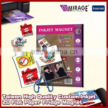 Taiwan High Quality Custom Inkjet 2D Flat Paper Fridge Magnet