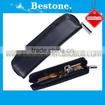 Custom Leather Pen Bag Case With Zipper photo-1