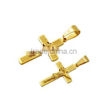 Kindy Jewelry JCN0318 Big and Small Stainless Steel Jesus Cross Necklace Pendant photo-6