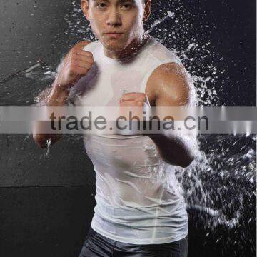 MEN'S FITNESS VEST TANK TOP WITH POLYESTER