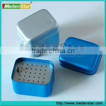 2014 Top sale Aluminium Dental disinfection box/Dental bur blocks