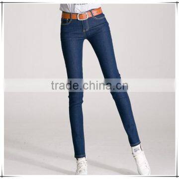 Skinny Jeans Woman Autumn New 2015 Pencil Jeans For Women Fashion Slim Blue Jeans Mid Waist Women's Pants OEM supplier GZ C68