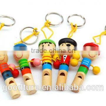 Small Wooden Pirate Whistle With Key Ring