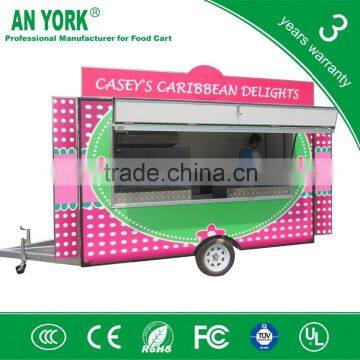 2015 HOT SALES BEST QUALITY french fried food cart bun food cart display showcase food cart