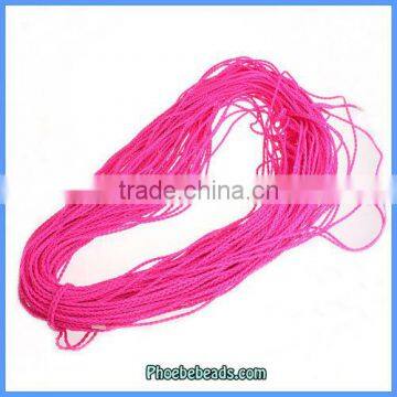 Wholesale 2mm Fuchsia Jewelry Braided Leather Cords 100 Metres/ Bundle PULC-C207