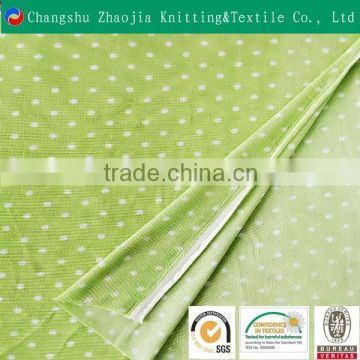 Changshu 100% polyester microfiber white dot printed terry cloth fabric