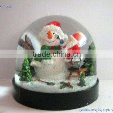 Resin santa clause plastic water globe for Xmas Decoration