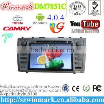 wholesale 7inch car tablet with patent for Toyota CAMRY 2007-2011,capacitive multi-touch screen and android 4.0.4 OS DM7851C