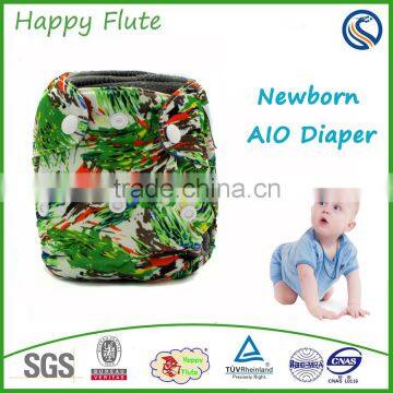 Happy Flute Washable Newborn Tiny Baby AIO Cloth Diapers