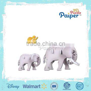 3d animal puzzle paper models elephant toy