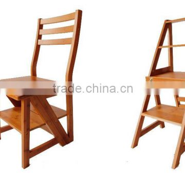 New arrival useful multifunctional ladder chair for families Folding bamboo step Ladder Chair