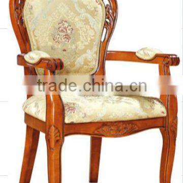 Indoor armed dining chair pads with ties