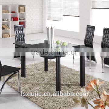 L820 modern dining room furniture clear glass dining table sets