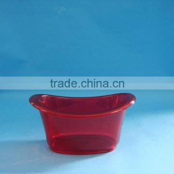 Popular Design Mini Plastic Bathtub, red colour mini bathtub shape container