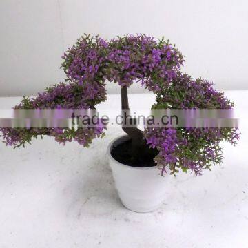 high quality low cost artificial podocarpus bonsai tree for table decoration