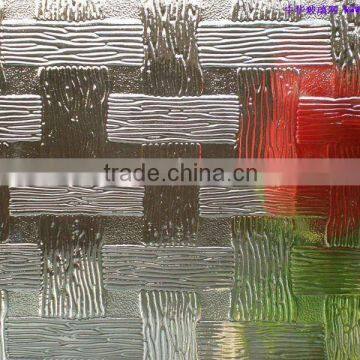 5mm Clear Woven Patterned Glass(Figured Glass) with CE & ISO9001