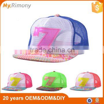 Custom your own design mesh net snapback caps and hats