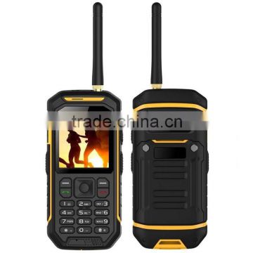 IP67 Yellow Dust Water Proof Walkie Talkie 2 Sim Quad Band Rugged Mobile Phone