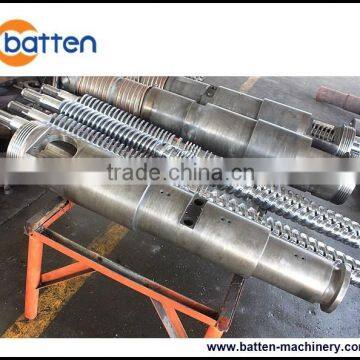 conical twin granulation screw barrel for extruder plastic machine