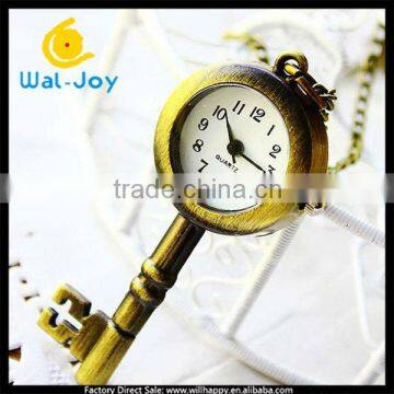 simple design key shape pocket watch necklace watch(sW-1107)