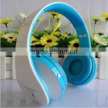 2014 new product wireless bluetooth headphone with FM and card