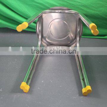 Stainless Steel Metal Stool Fast Food Restaurant Dining Chair Leisure Stainless Steel Chair(YC024) photo-6