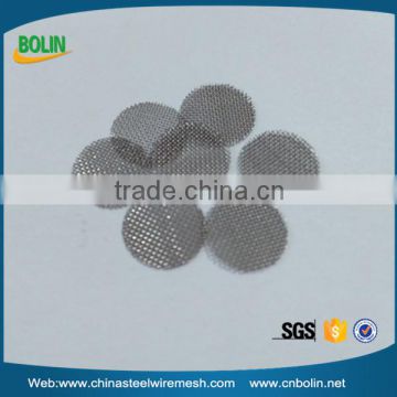 Round shape 37mm stainless steel wire mesh screen for filter