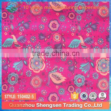 cartoon printed bird flower 80 nylon 20 spandex fabric for swimsuit